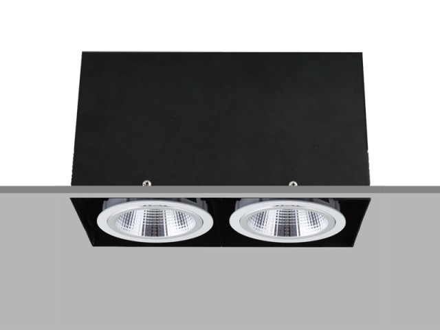 TE FH2830 2x20W 無邊框方型 LED 嵌入式筒燈